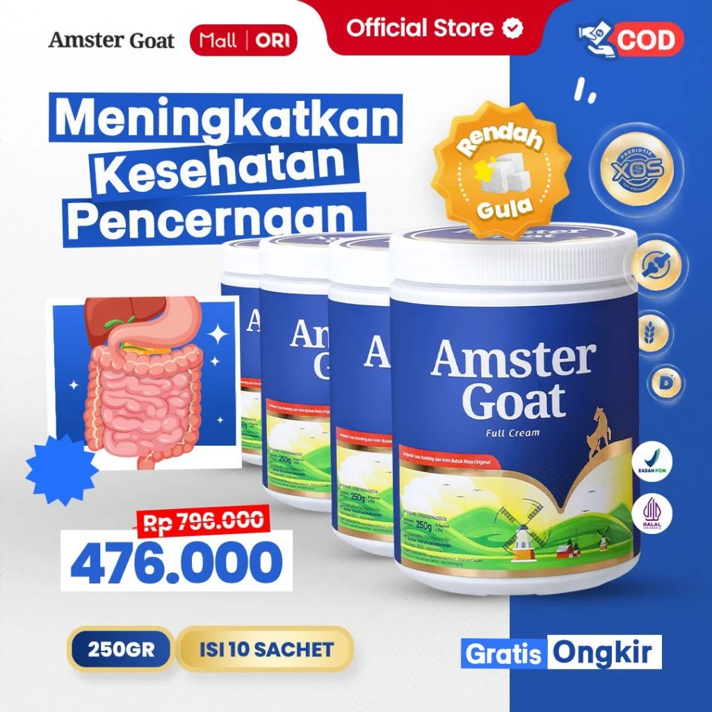 PAKET 4 BOX AMSTER GOAT – Susu Kambing Pilihan untuk Kesehatan Pencernaan