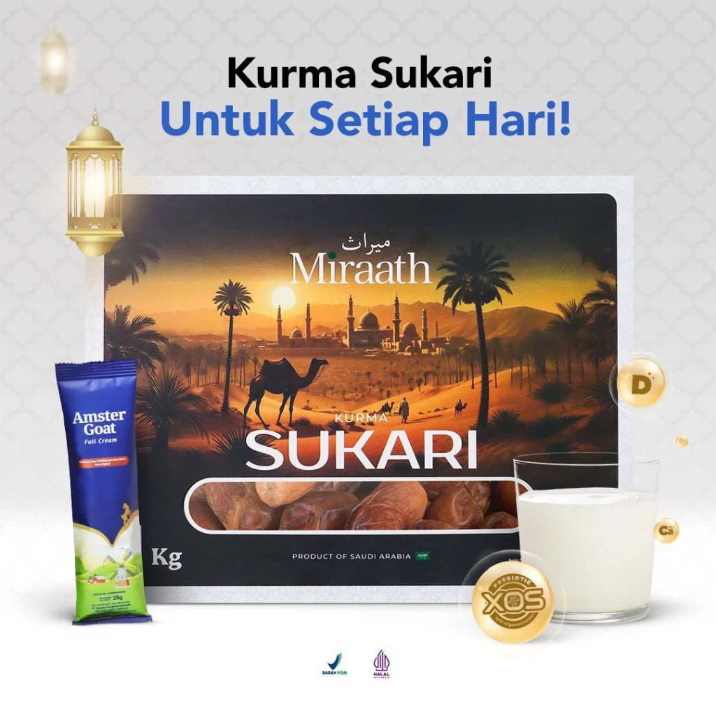 Paket Lambung Sehat!! Amstergoat + Kurma Sukari Miraath