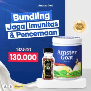 PAKET PENAMBAH STAMINA TUBUH - Susu Kambing Amster Goat + Habbasyifa Habbatussauda Oil Isi 90 Kapsul